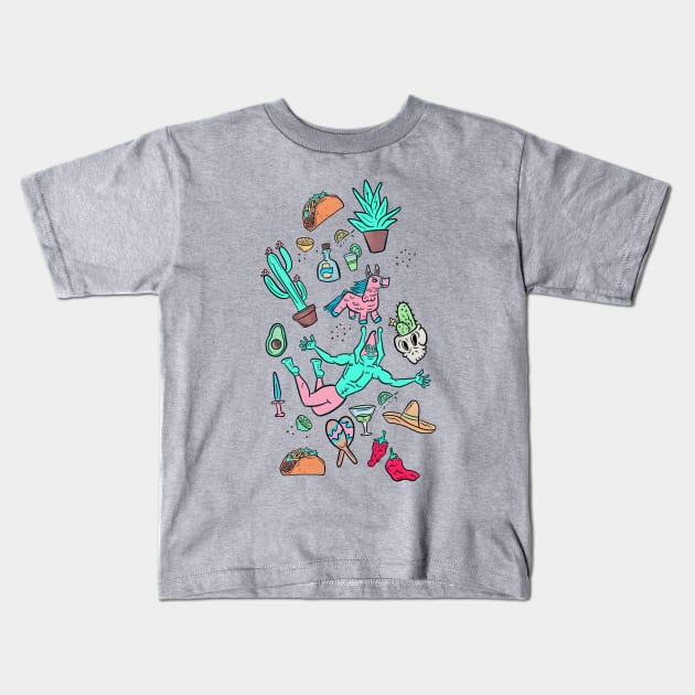 Fight time Kids T-Shirt by Sasha Banana 